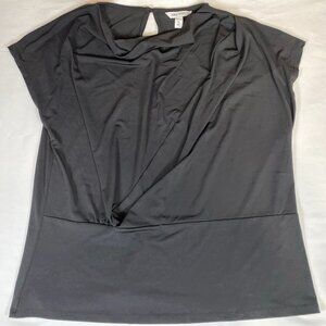 Nine West Sleeveless Cowl Neck Shirt Women's XL Black